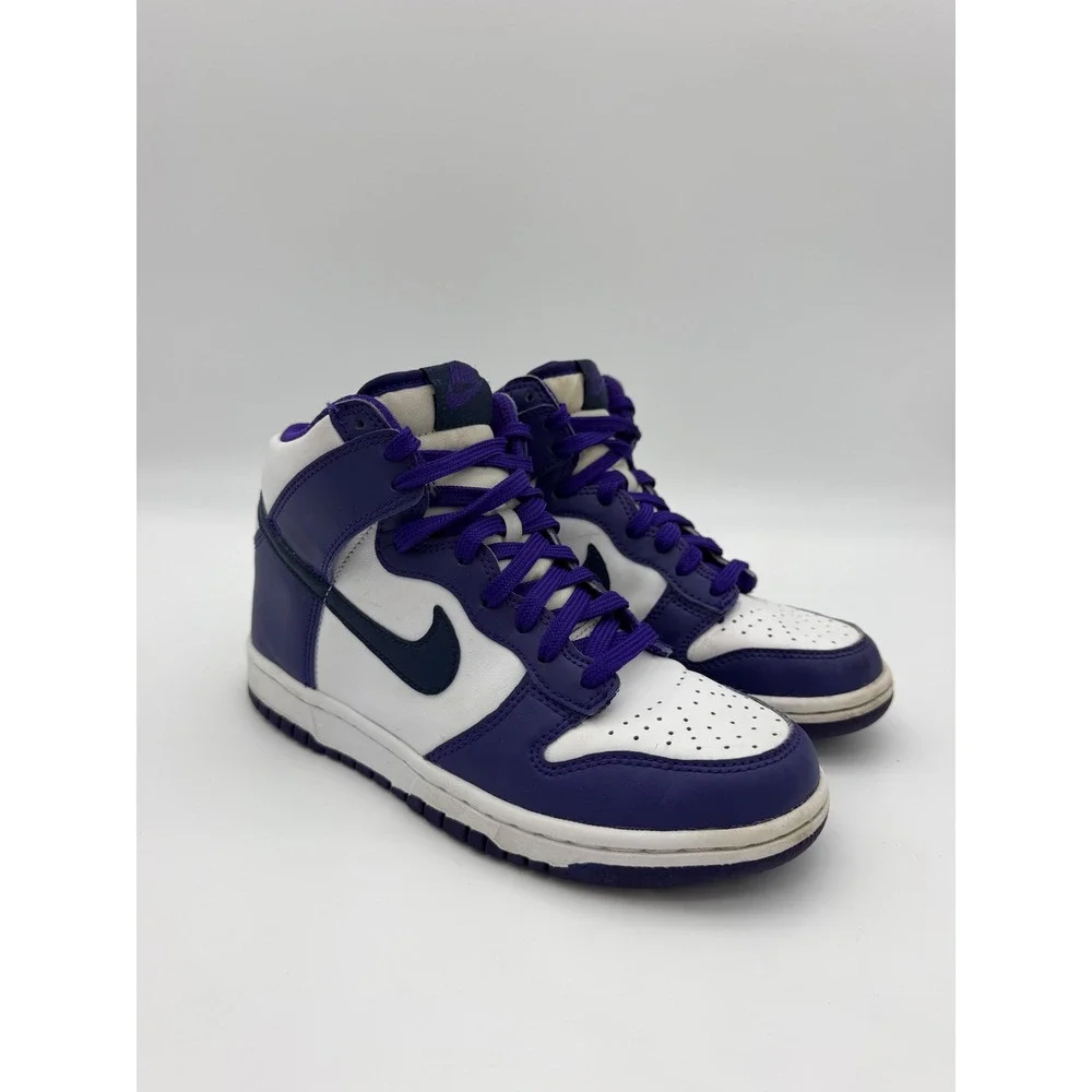 Nike Dunk High Court Purple White Kids Sneakers DH9751-100 5Y